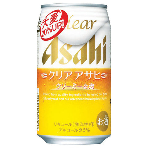 ASAHI CLEAR BEER 5% 朝日爽口clear 生啤罐350ml
